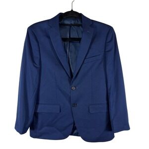 B by Brooks Brothers Boys Navy‎ Blue Textured Two Button Blazer Jacket Size 16R